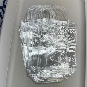 Clear Plastic Gift Bags Set of 6 Large